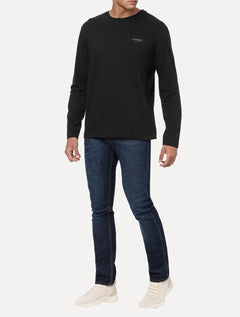 Blusa Calvin Klein Jeans Masculina Manga Longa CK New York Preta