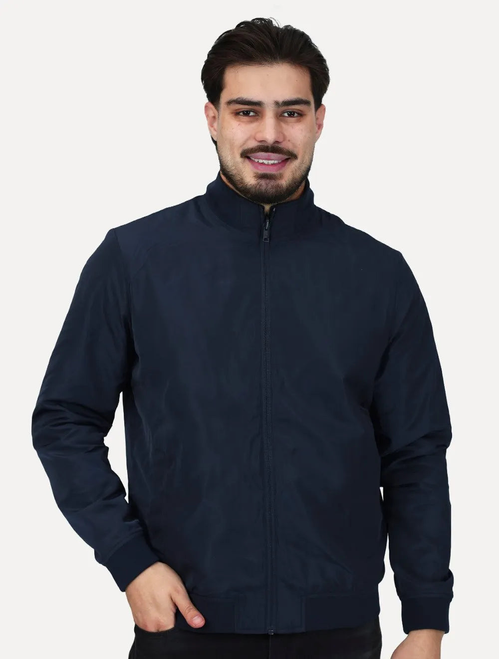 Jaqueta Aramis Masculina Bomber Dupla Marinho/Café