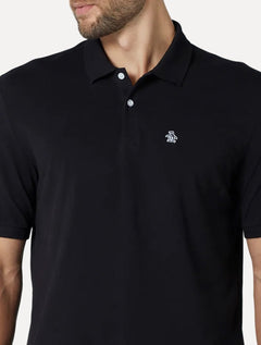 Polo Original Penguin Masculina Piquet Light Button Patch Preta