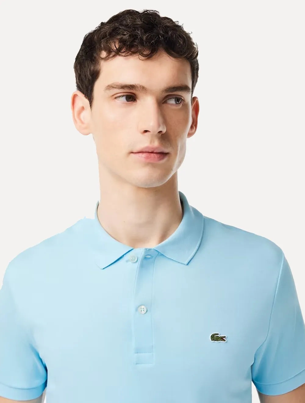 Polo Lacoste Masculina L.12.12 Azul Celeste Claro
