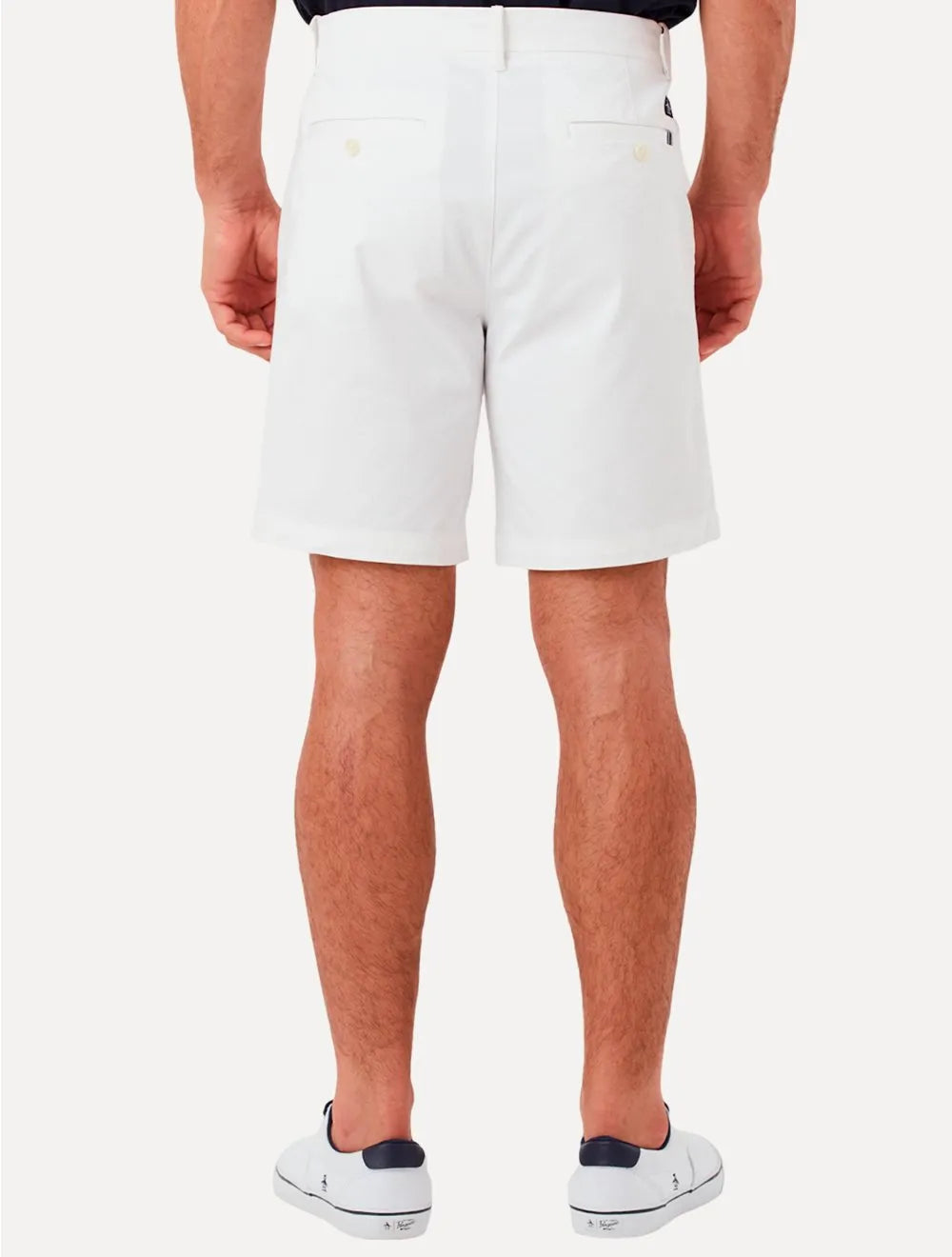 Bermuda Original Penguin Masculina Slim Sarja Chino Button Branca