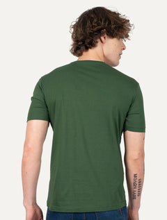 Camiseta Aleatory Masculina Navy Icon Verde Escuro