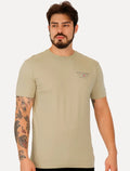 Camiseta Tommy Hilfiger Masculina Brand Love Small Logo Cáqui