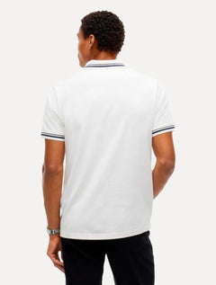 Polo Tommy Jeans Masculina Piquet Regular Tipped Branca