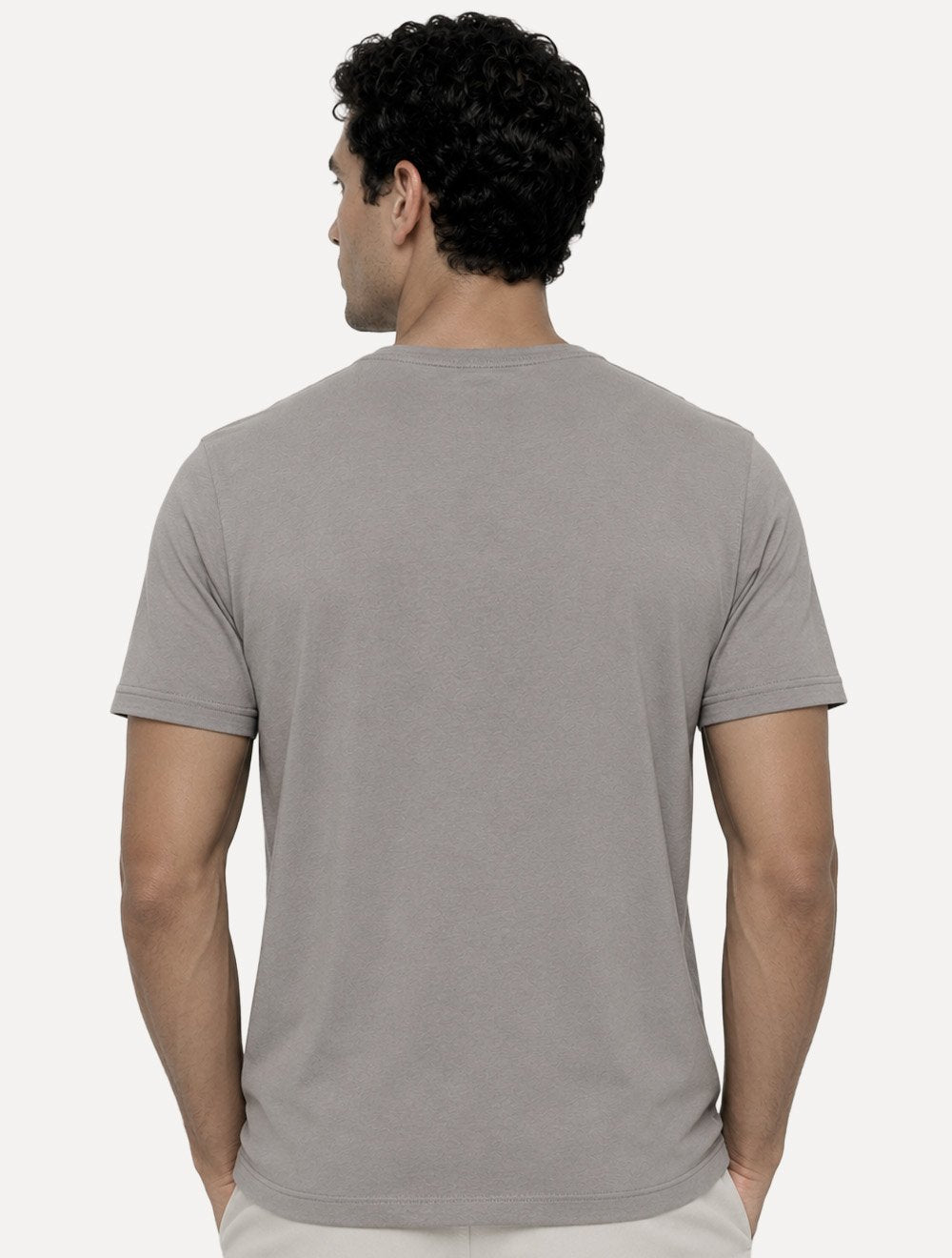 Camiseta Dudalina Masculina Cotton Flex Cinza Médio