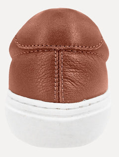 Tênis Dudalina Masculino Zara Slip On Couro Mistral Logo Marrom
