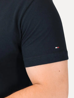 Camiseta Tommy Hilfiger Masculina Stack Center Brand Love Print Azul Marinho