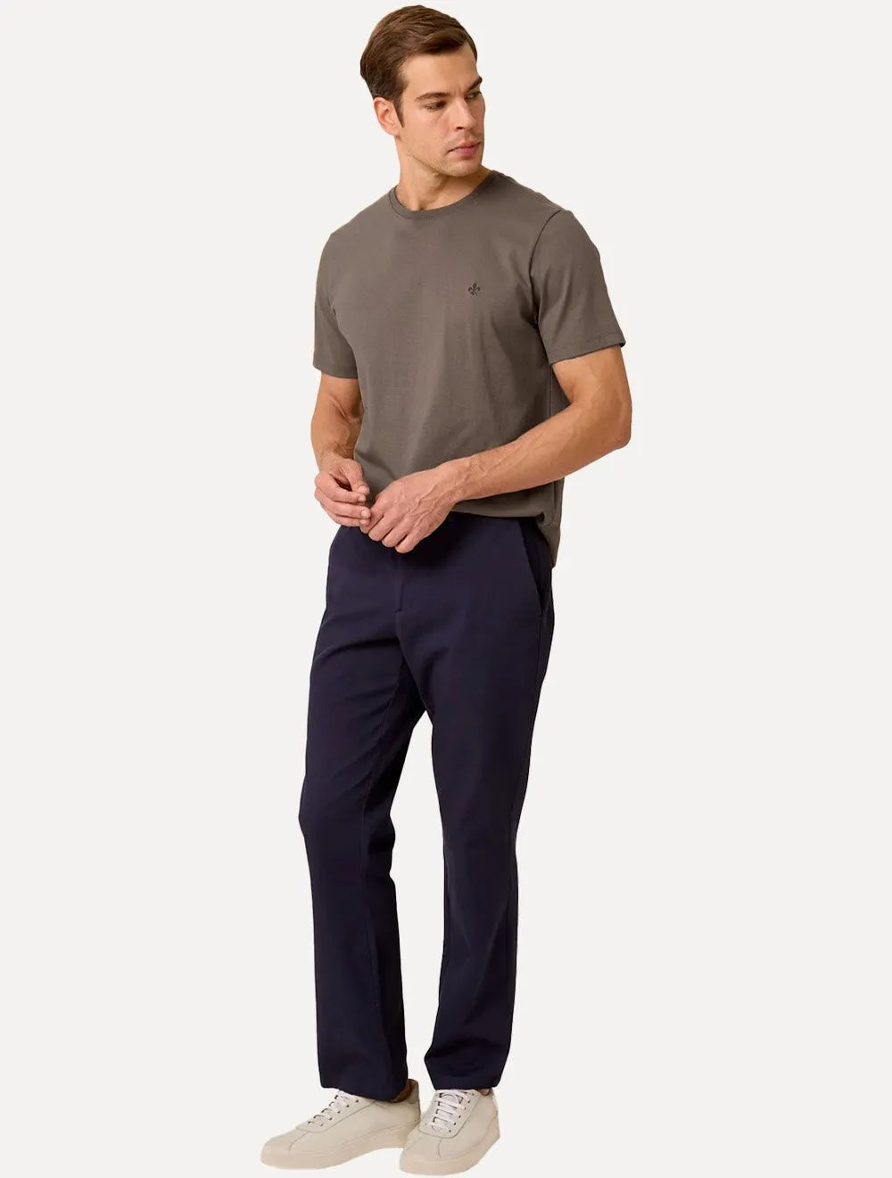 Camiseta Dudalina Masculina Essentials Brown Icon Marrom