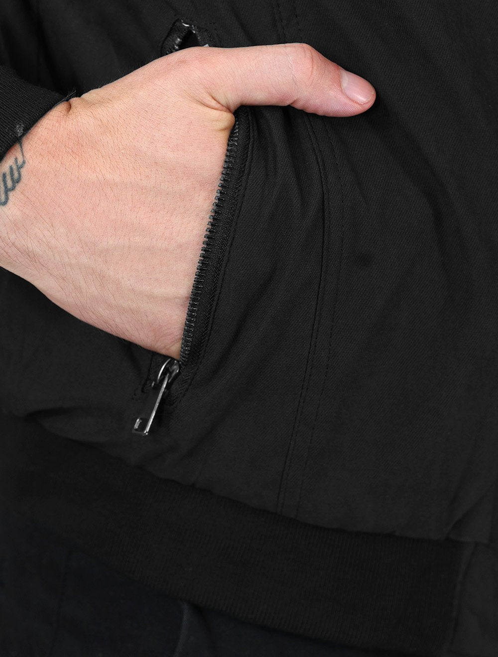 Jaqueta Dixen Masculina Sarja Forrada Zíper Frontal Preto
