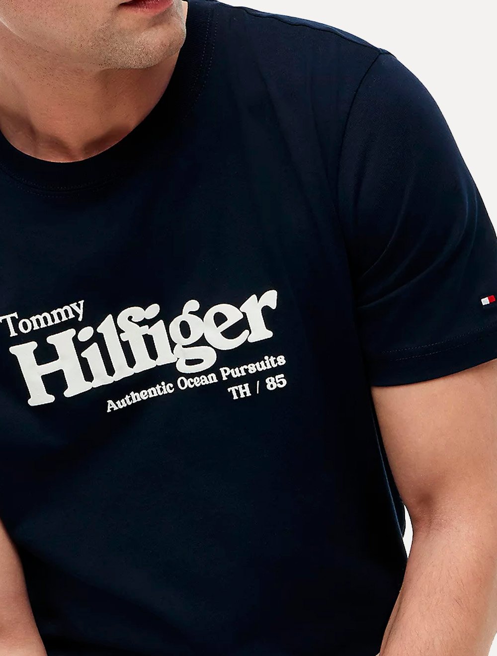 Camiseta Tommy Hilfiger Masculina Authentic Ocean Pursuit Azul Marinho