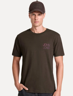 Camiseta John John Masculina Regular Fit Air Marrom Escuro