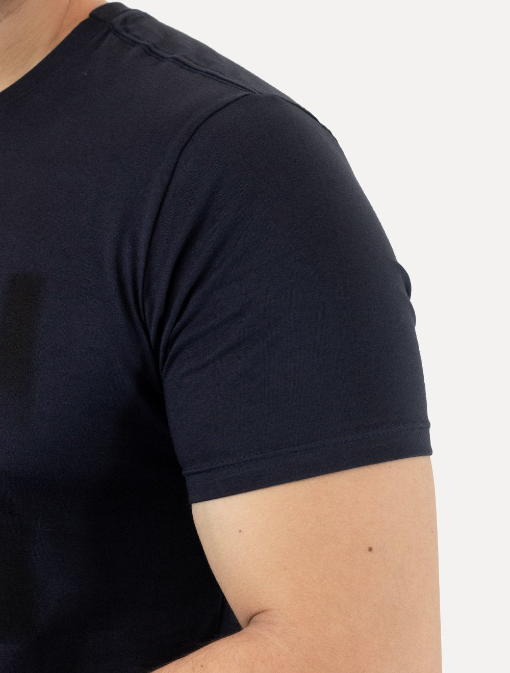 Camiseta John John Masculina Slim Logo Brush Azul Marinho