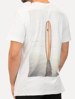 Camiseta Osklen Masculina Slim Rough Longboard Branca