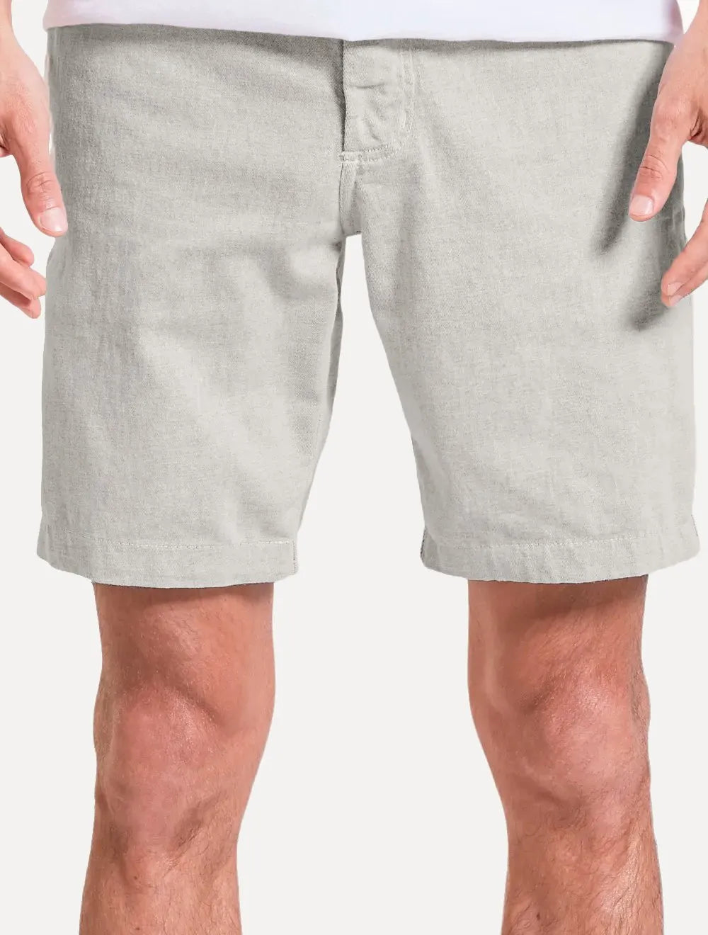 Bermuda Reserva Masculina Slim Casual Tito Off-White Mescla
