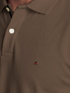 Polo Aramis Masculina Piquet Inner Detail Dark Logo Marrom