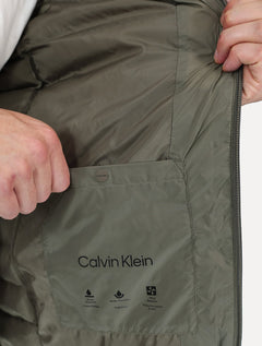 Jaqueta Calvin Klein Masculina Puffer Waterproof Caqui