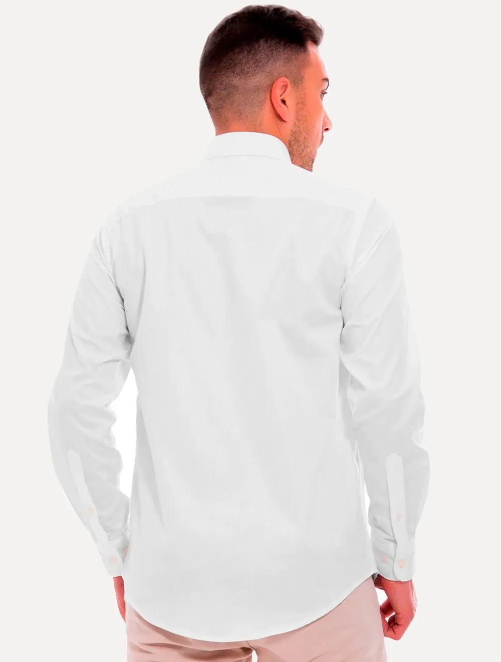 Camisa Tommy Hilfiger Masculina Regular Fit Classic Collar Branca