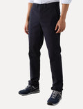 Calça Lacoste Masculina Sarja Chino Slim Fit New Classic Azul Escuro