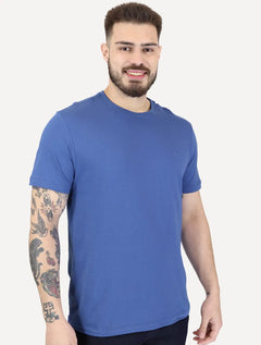 Camiseta Aramis Masculina Basic Lisa Mono Icon Azul Royal