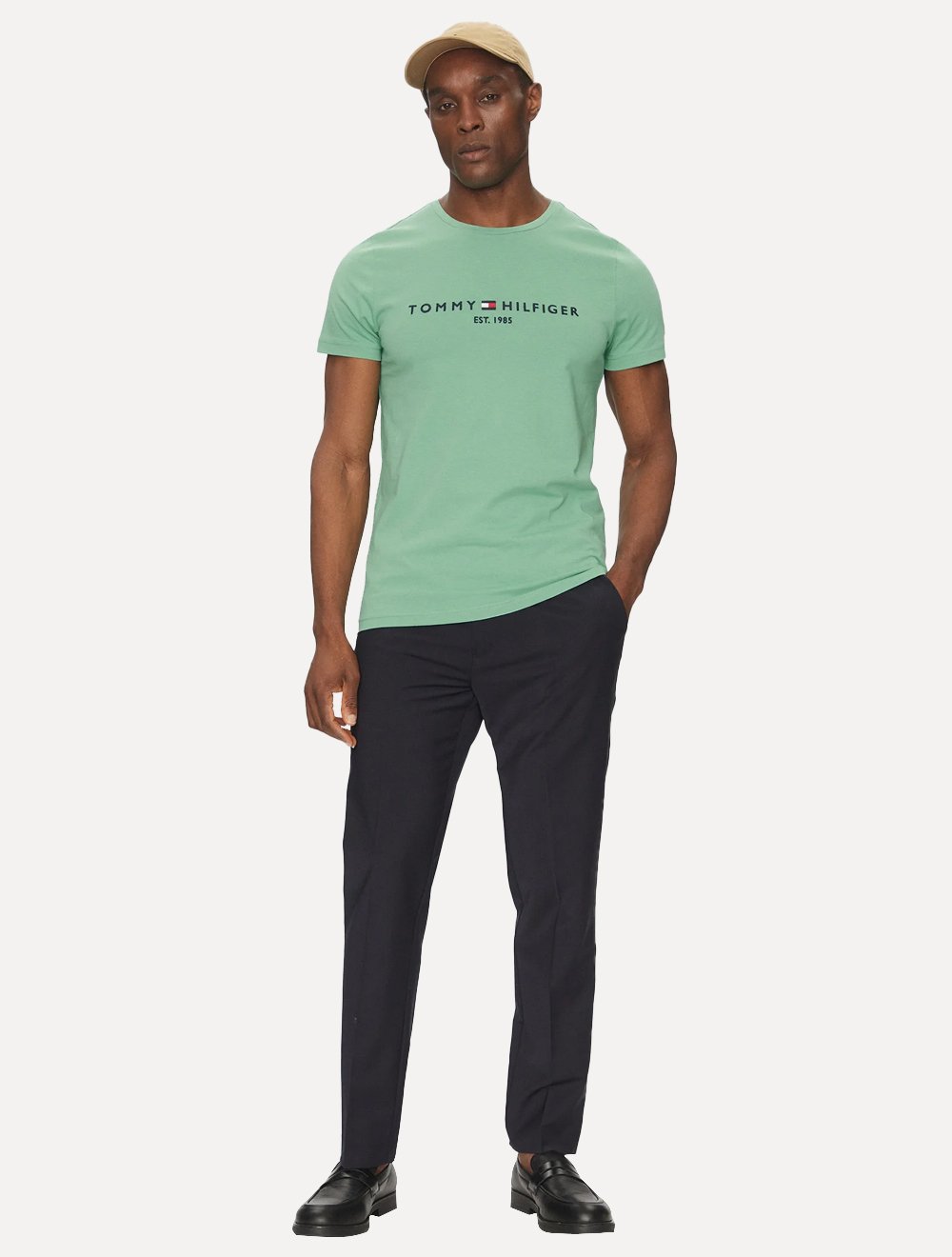 Camiseta Tommy Hilfiger Core Logo Tee Verde Menta