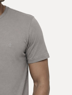 Camiseta Dudalina Masculina Cotton Flex Cinza Médio
