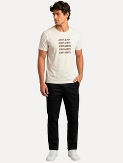 Camiseta John John Masculina Slim Fit Haze Off White