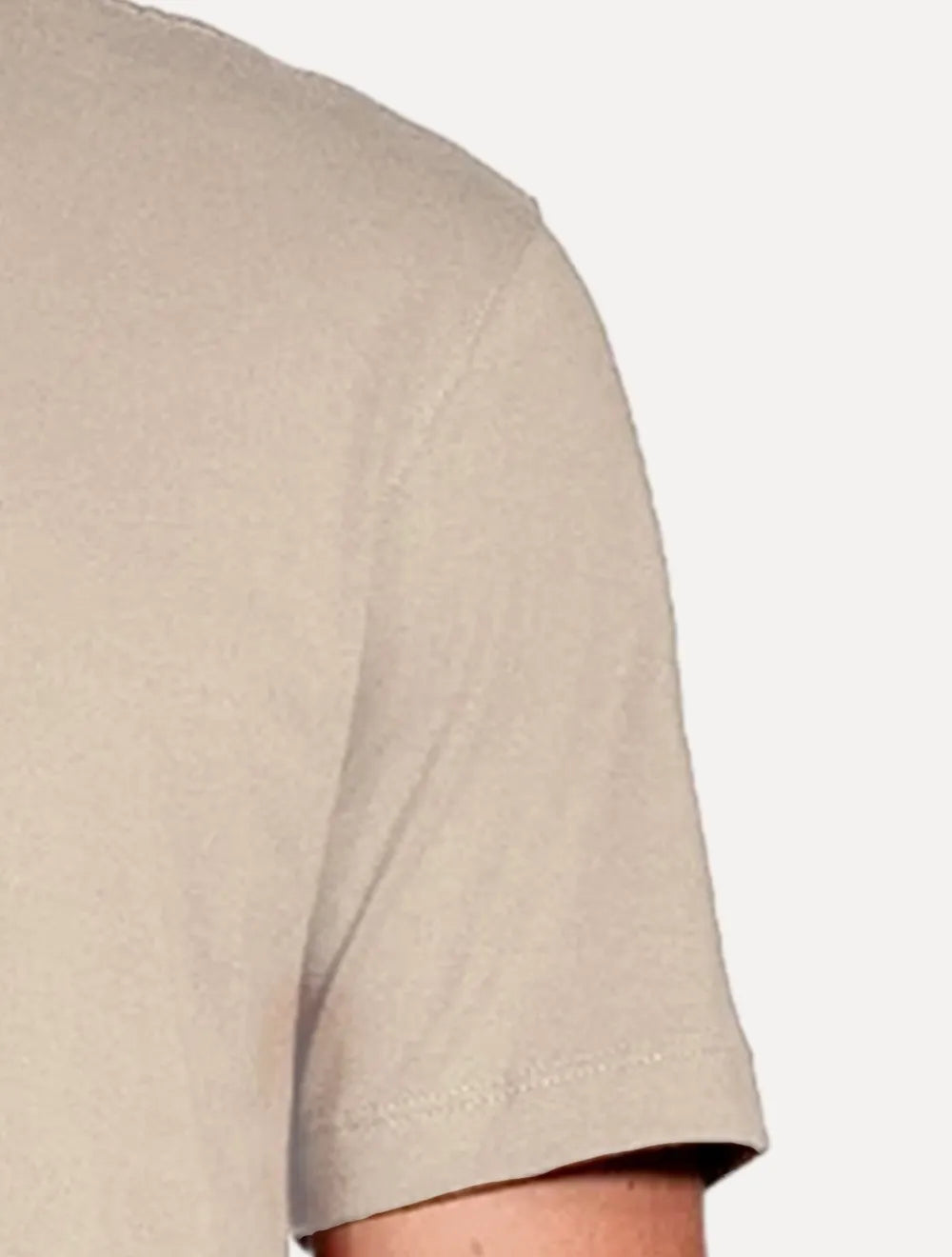 Camiseta Aramis Masculina Basic Lisa Mono Logo Amêndoa