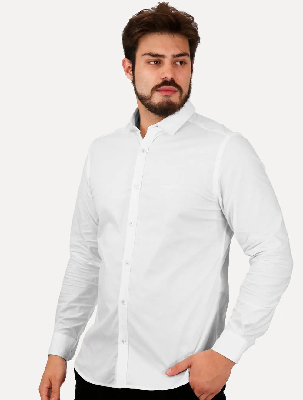 Camisa John John Masculina New Slim Logo Branca