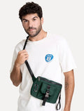 Bolsa John John Masculina Crossbody Gabe Verde Escuro