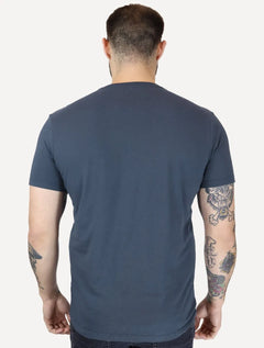 Camiseta Guess Masculina Los Angeles Logo Block Azul Marinho