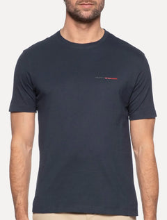 Camiseta Aramis Masculina Estampa Assinatura 1995 Peito Azul Marinho