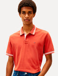 Camisa Polo Tommy Jeans Masculina Piquet Regular Tipped Laranja