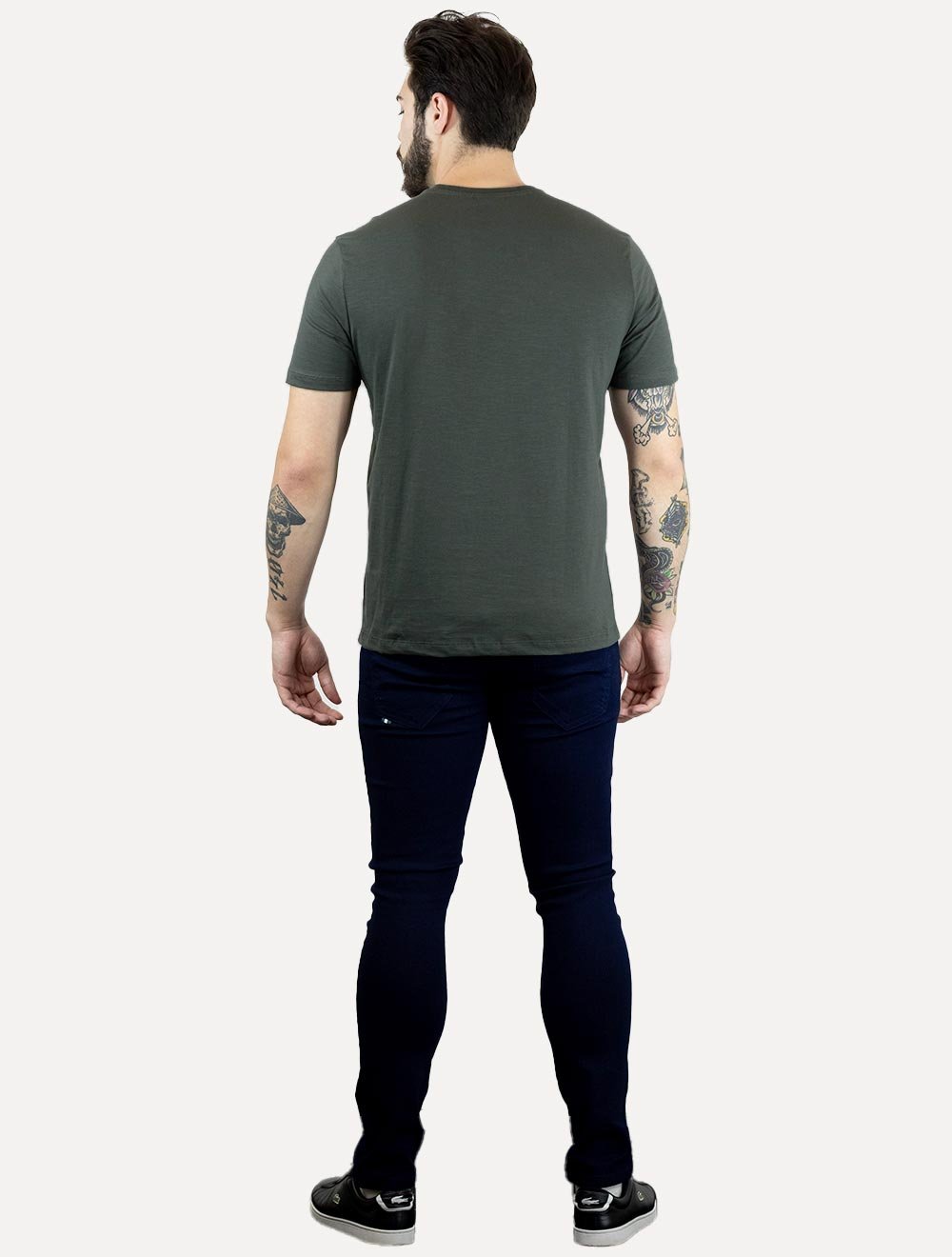 Camiseta Calvin Klein Masculina Flame New Logo Chumbo Mescla