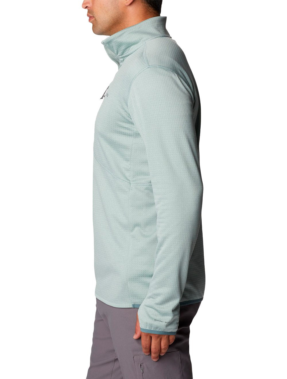 Jaqueta Columbia Masculina Fleece Park View Half Zip Verde Claro