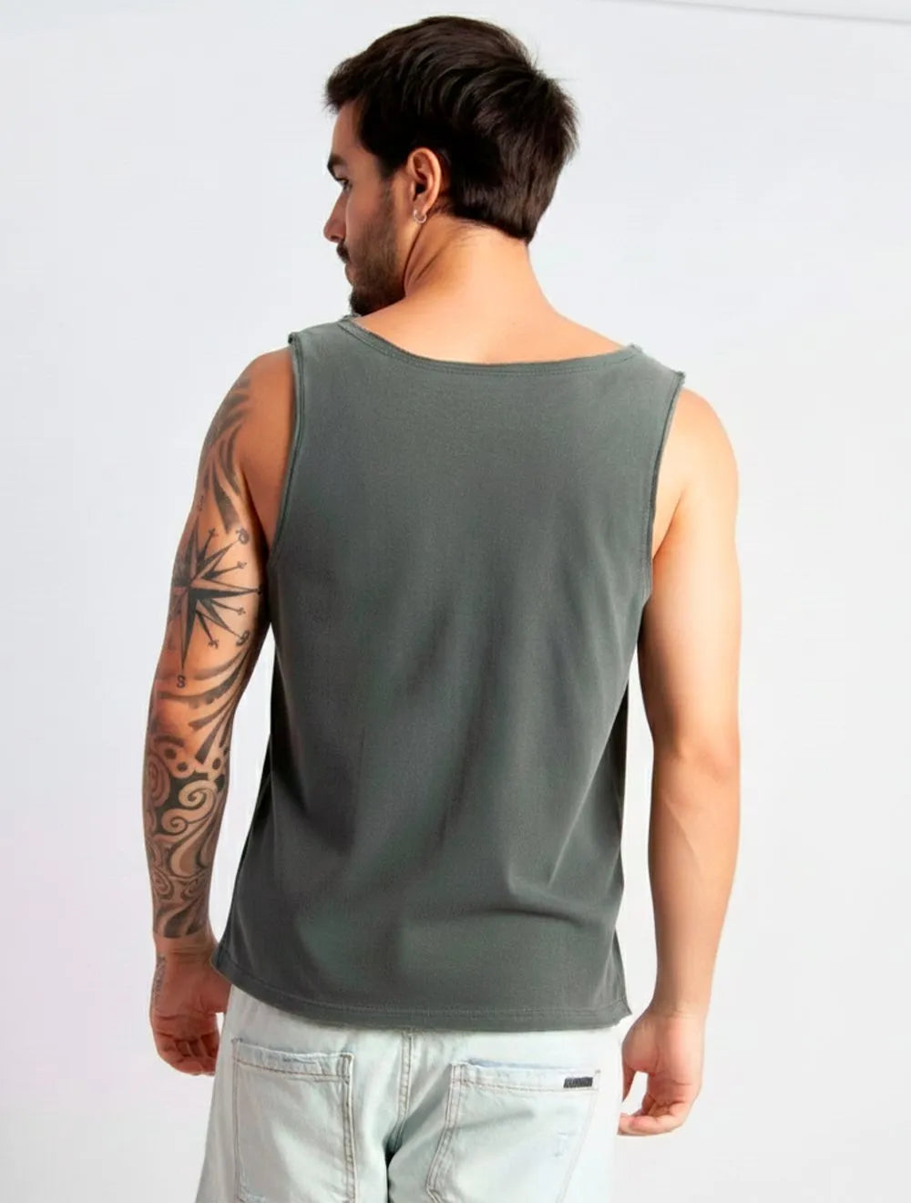 Regata King & Joe Masculina Estonada Machão Logo Peito Chumbo