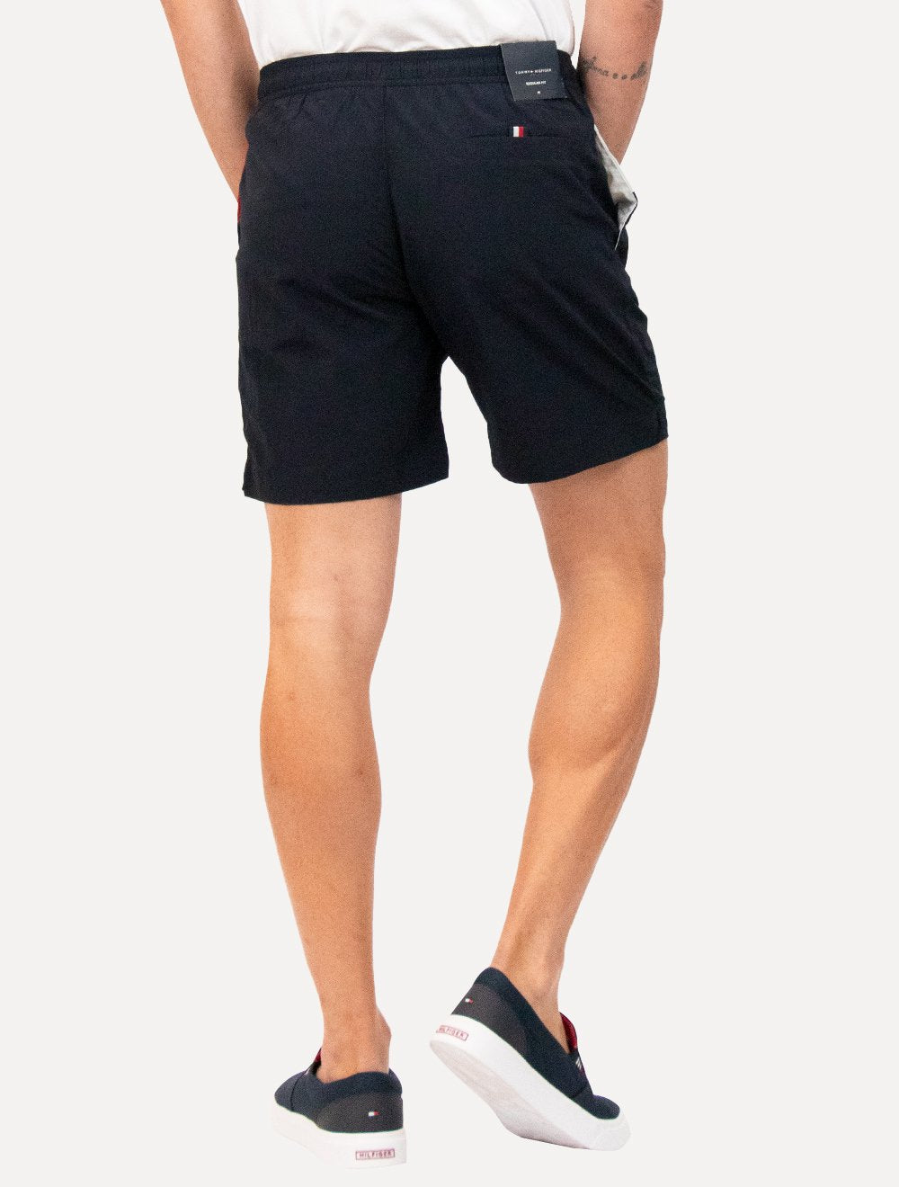 Short Tommy Hilfiger Long Drawstring Colourblock Sash Azul Marinho