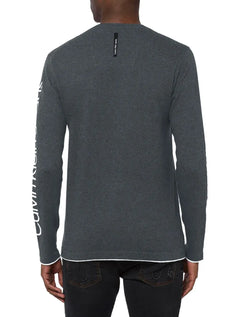 Suéter Calvin Klein Jeans Tricot Arm Logo Chumbo
