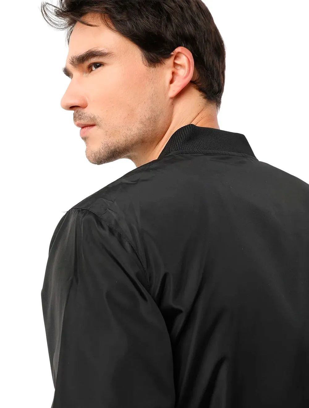Jaqueta Ellus Masculina Nylon Light Logo Chest Preta