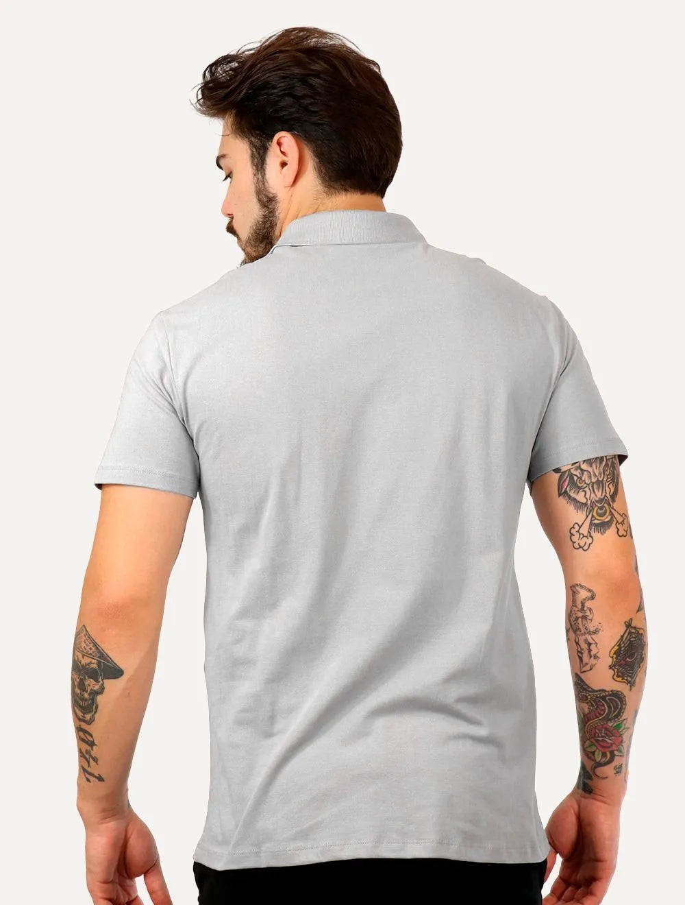 Polo John John Masculina Light Transfer Cinza