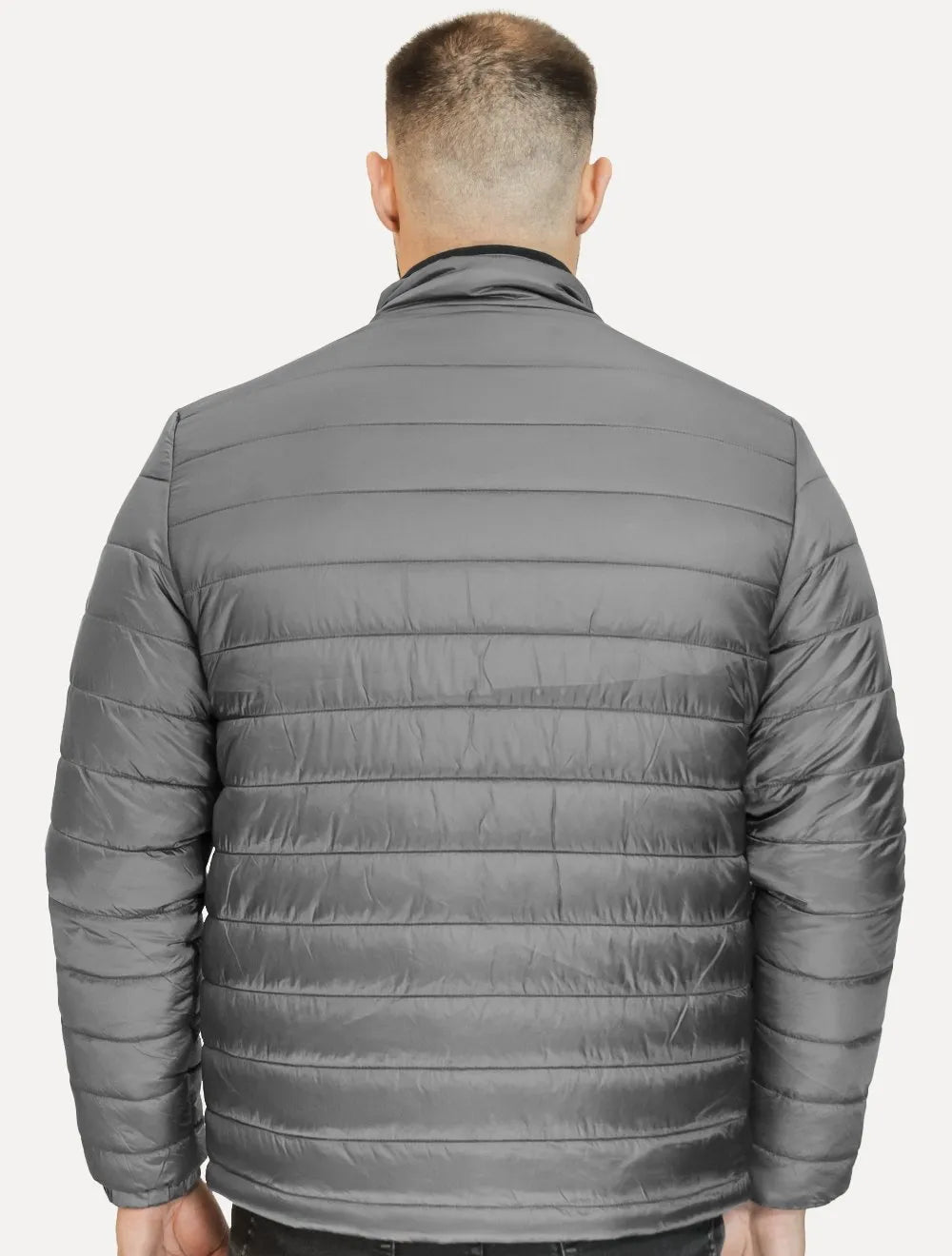 Jaqueta Ellus Masculina Nylon Bomber Gominhos Cinza