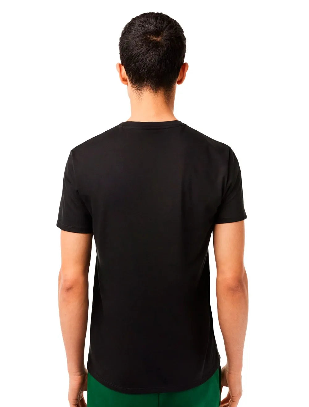 Camiseta Lacoste Masculina Jersey Pima Cotton Gola V Preta