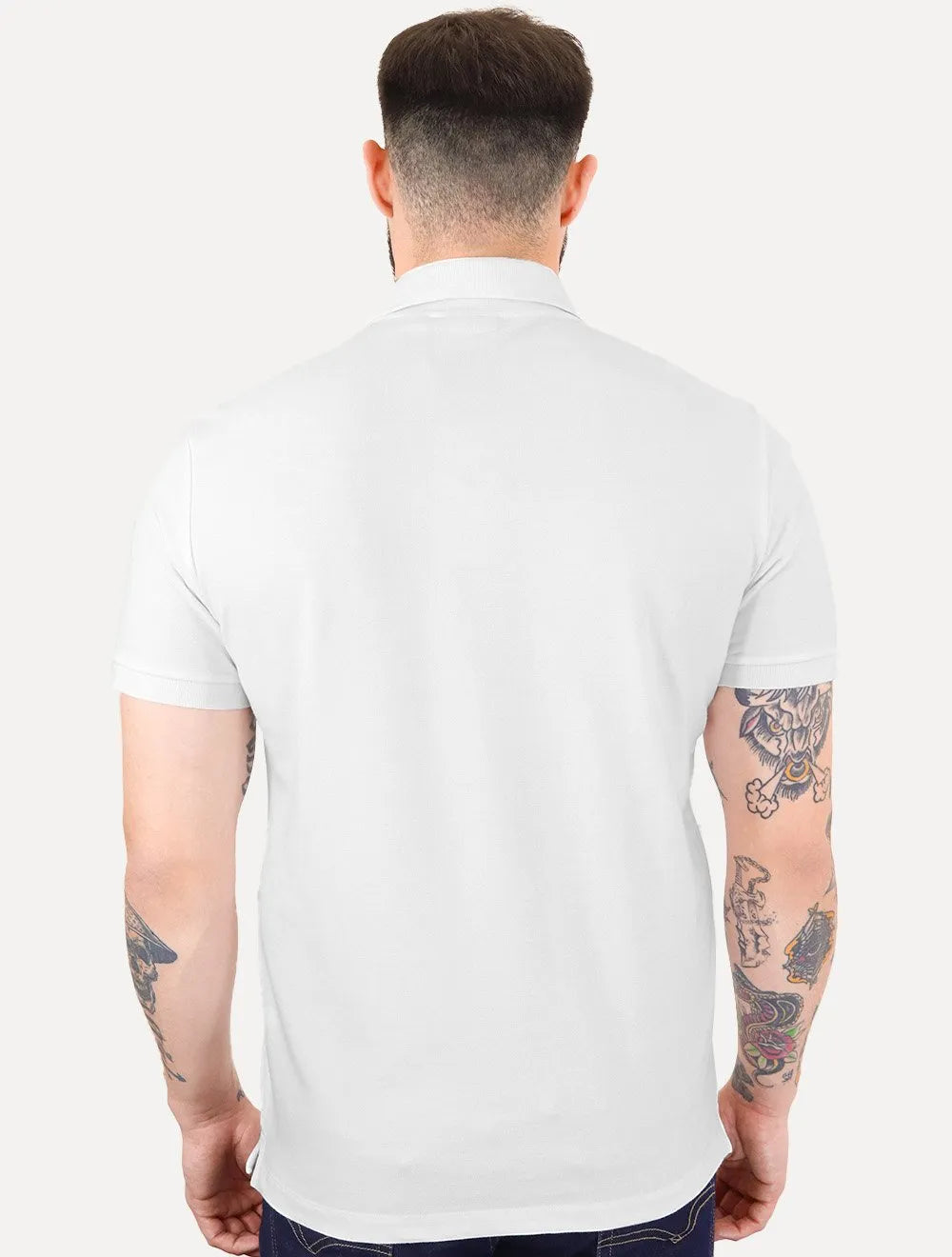 Polo Calvin Klein Masculina Piquet Regular Básica Mono Sem Friso Branca
