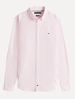 Camisa Tommy Hilfiger Masculina Slim THFlex Poplin Rosa