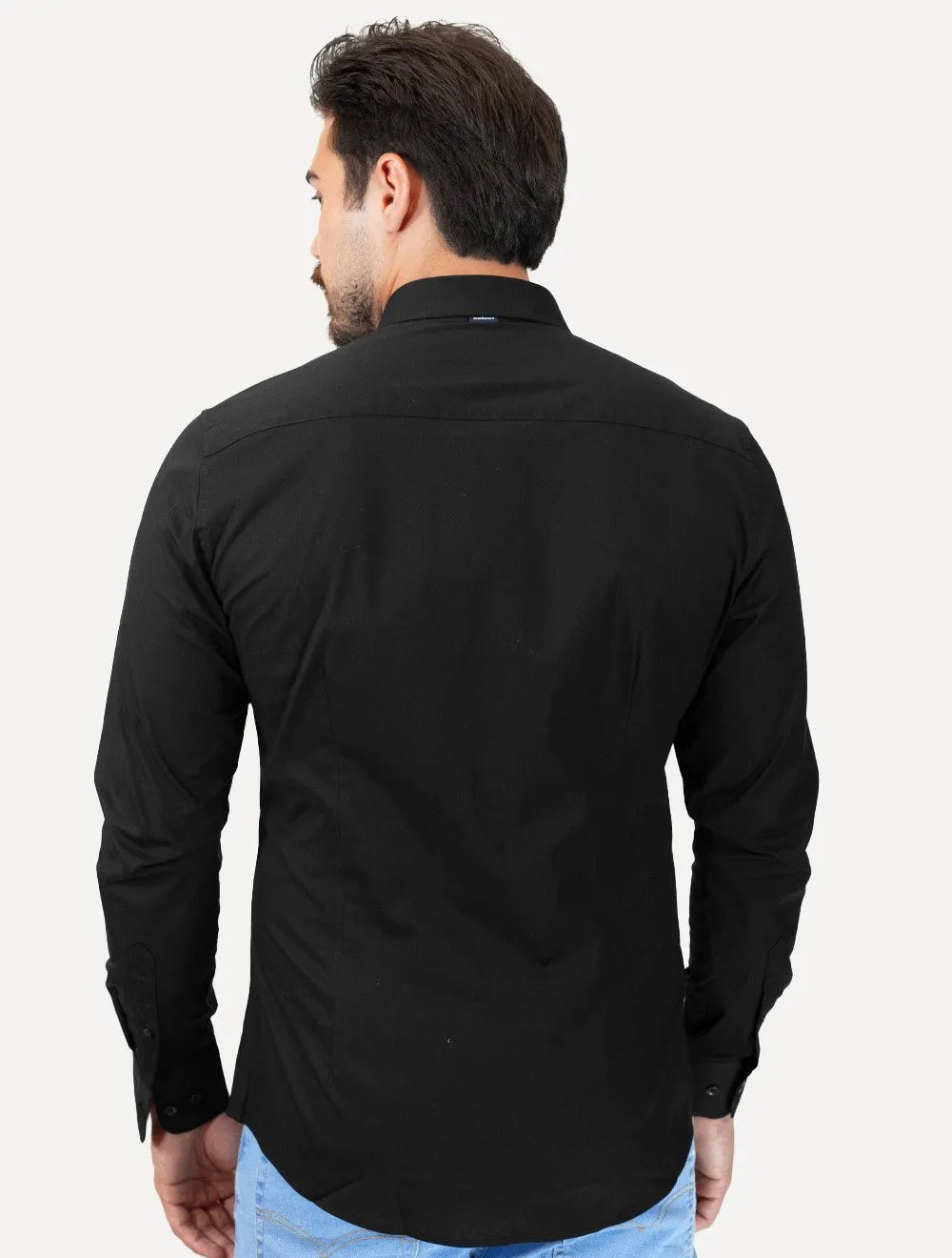 Camisa Colcci Masculina Slim Fit Básica Logo Preto