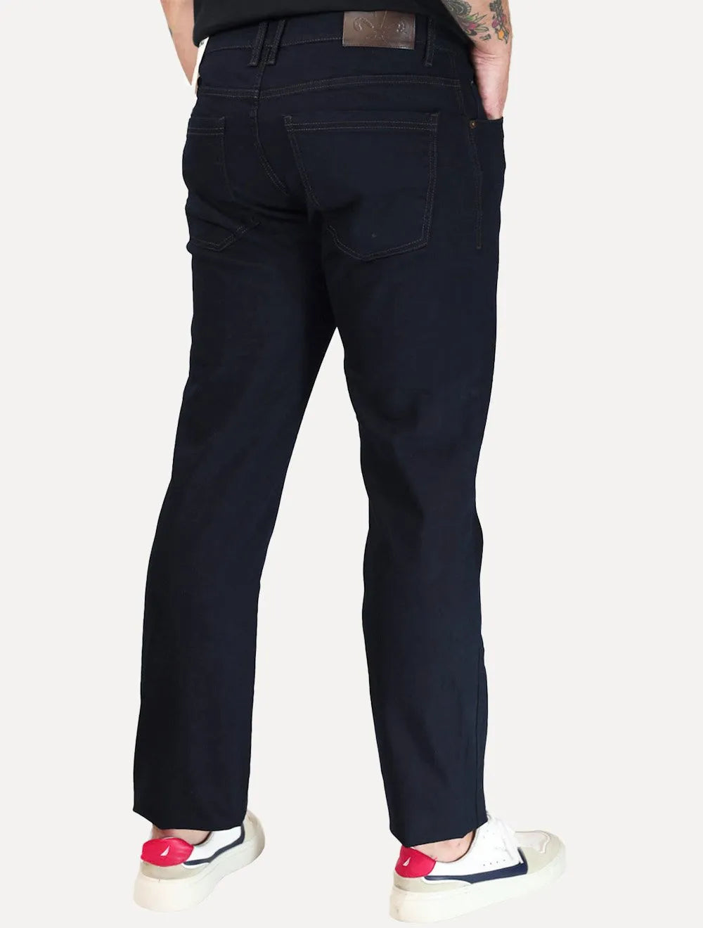 Calça Dudalina Jeans Masculina Right Stretch Five Pockets Browm Icon Escura
