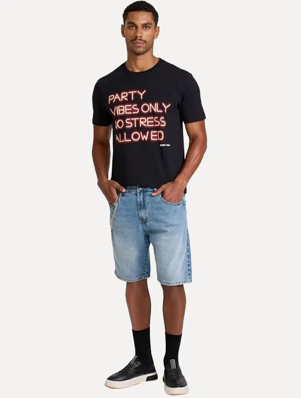 Bermuda John John Jeans Masculina Classic França Azul Clara 