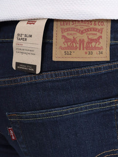 Calça Levis Jeans Masculina 512 Slim Taper Stretch Azul Escura