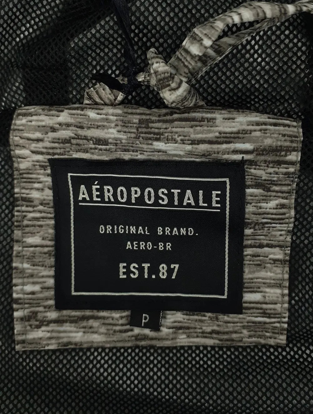 Jaqueta Aeropostale Masculina Corta-Vento A87 Cinza Médio Mescla