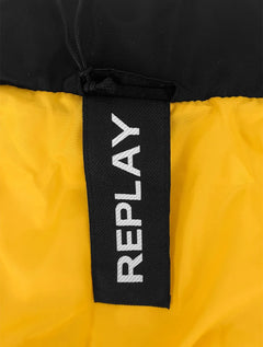 Jaqueta Replay Masculina Nylon Bicolor Preta