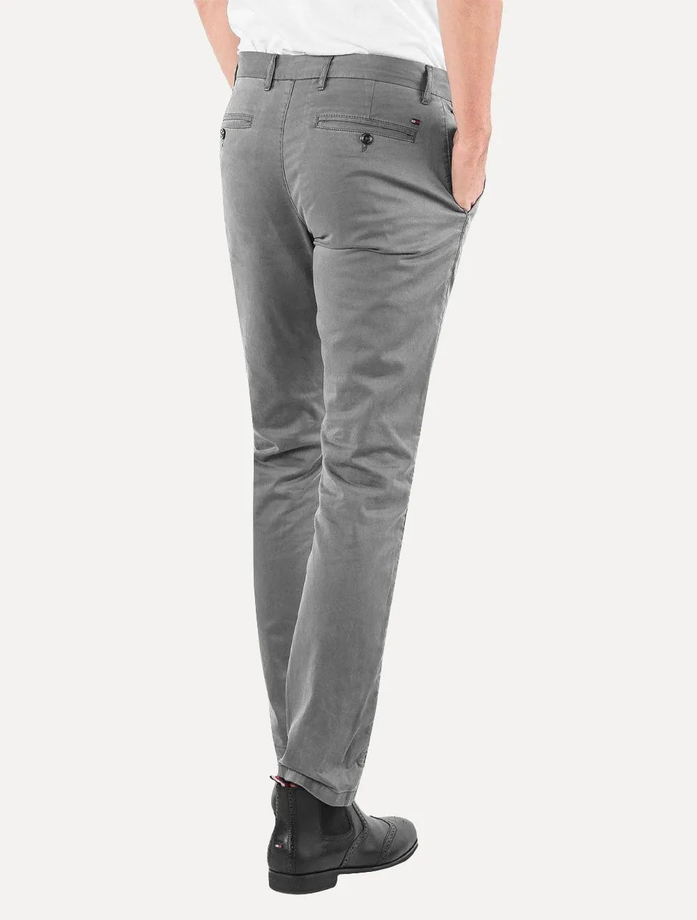 Calça Tommy Hilfiger Masculina de Sarja Brooklyn Cinza